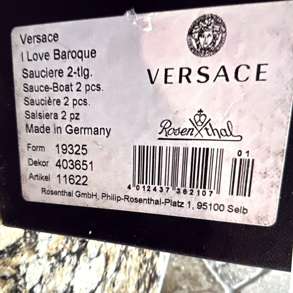 Versace Rosenthal I Love Baroque Gravy Boat and Saucer - Picture 6 of 7